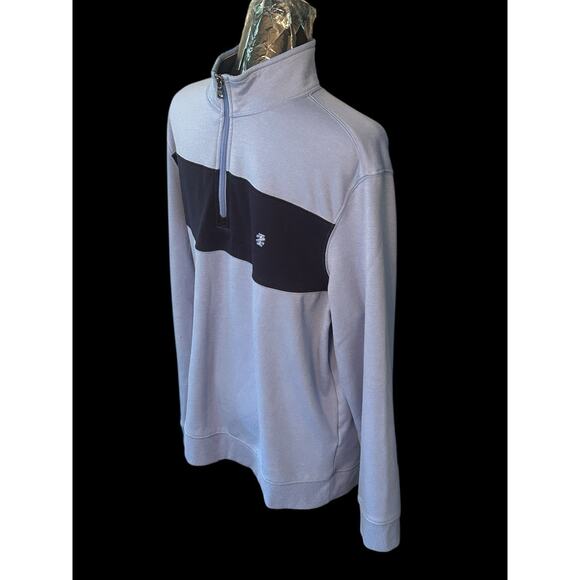 Izod Pullover Sweater Men’s Stretch Medium Blue Quarter Zip Golf Outdoor - Picture 3 of 5